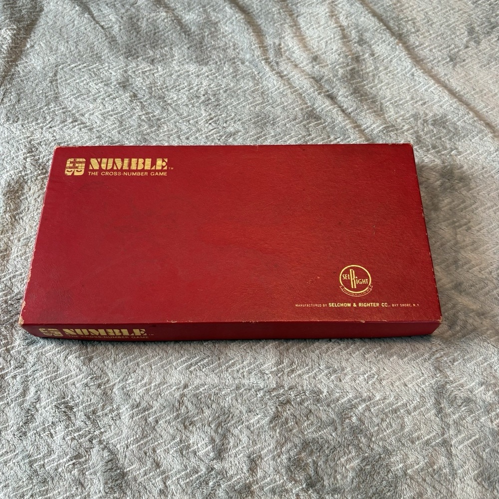 Vintage 1968 Numble The Cross Number Board Game by Selchow and Righter